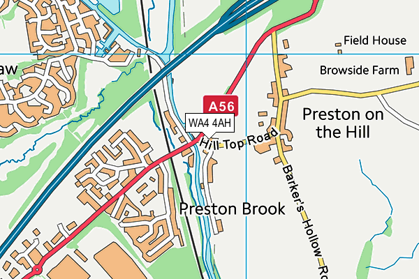 WA4 4AH map - OS VectorMap District (Ordnance Survey)
