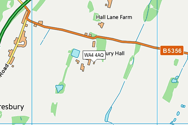 WA4 4AQ map - OS VectorMap District (Ordnance Survey)
