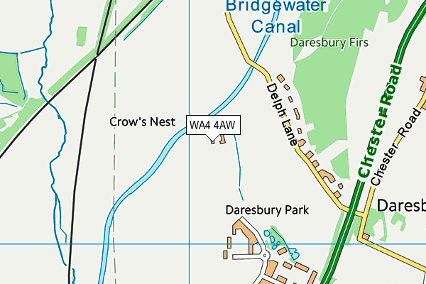 WA4 4AW map - OS VectorMap District (Ordnance Survey) WA4 4AW map - OS VectorMap District (Ordnance Survey)