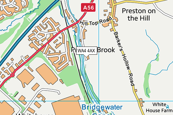 WA4 4AX map - OS VectorMap District (Ordnance Survey) WA4 4AX map - OS VectorMap District (Ordnance Survey)