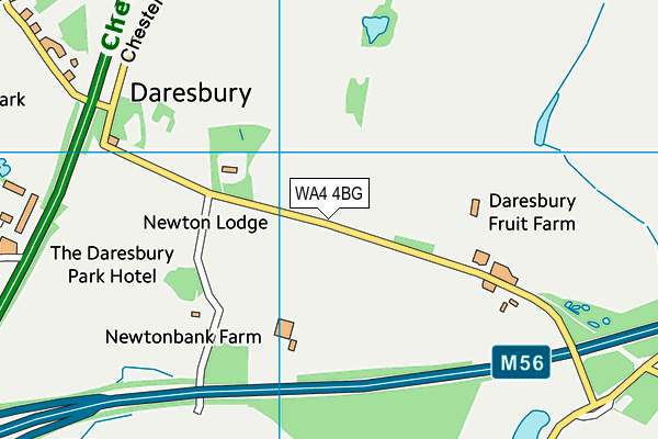 WA4 4BG map - OS VectorMap District (Ordnance Survey)