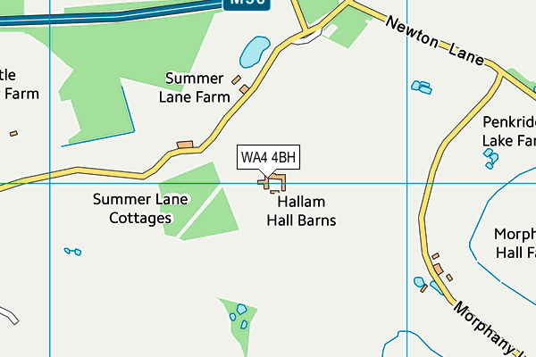WA4 4BH map - OS VectorMap District (Ordnance Survey)