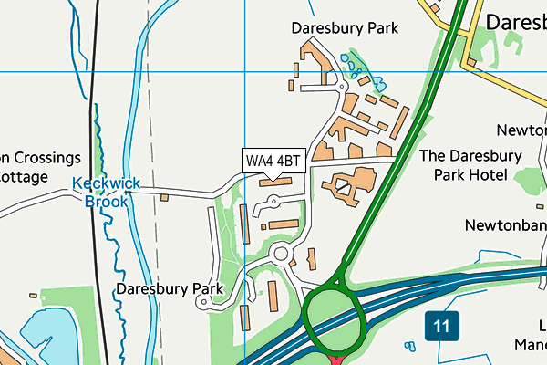 WA4 4BT map - OS VectorMap District (Ordnance Survey) WA4 4BT map - OS VectorMap District (Ordnance Survey)
