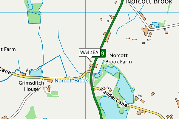 WA4 4EA map - OS VectorMap District (Ordnance Survey) WA4 4EA map - OS VectorMap District (Ordnance Survey)