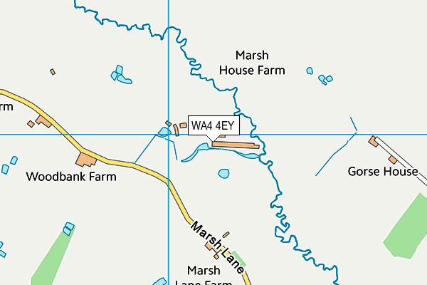 WA4 4EY map - OS VectorMap District (Ordnance Survey) WA4 4EY map - OS VectorMap District (Ordnance Survey)