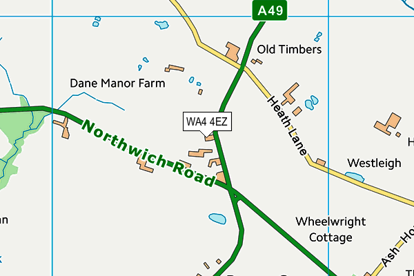 WA4 4EZ map - OS VectorMap District (Ordnance Survey) WA4 4EZ map - OS VectorMap District (Ordnance Survey)