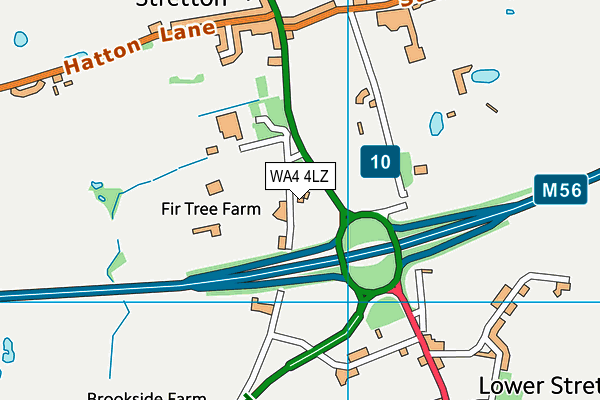 WA4 4LZ map - OS VectorMap District (Ordnance Survey) WA4 4LZ map - OS VectorMap District (Ordnance Survey)