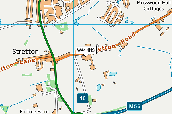 WA4 4NS map - OS VectorMap District (Ordnance Survey) WA4 4NS map - OS VectorMap District (Ordnance Survey)