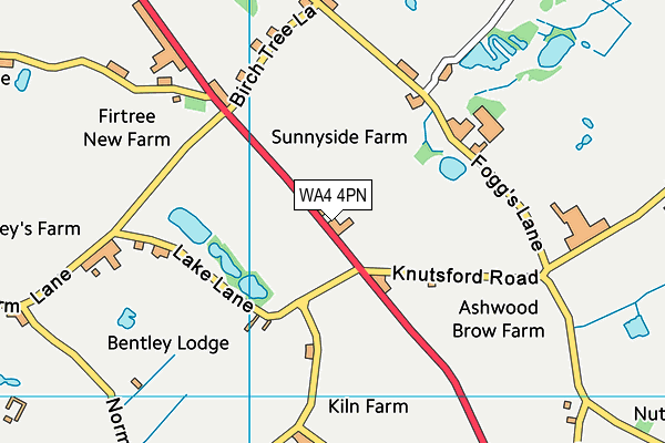 WA4 4PN map - OS VectorMap District (Ordnance Survey) WA4 4PN map - OS VectorMap District (Ordnance Survey)
