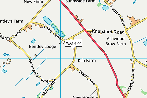 WA4 4PP map - OS VectorMap District (Ordnance Survey) WA4 4PP map - OS VectorMap District (Ordnance Survey)
