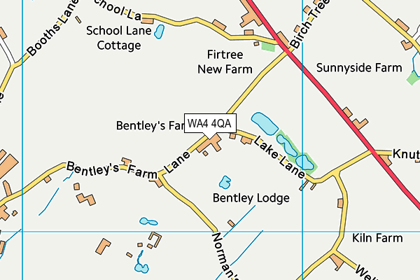 WA4 4QA map - OS VectorMap District (Ordnance Survey)
