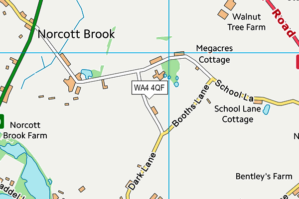 WA4 4QF map - OS VectorMap District (Ordnance Survey) WA4 4QF map - OS VectorMap District (Ordnance Survey)