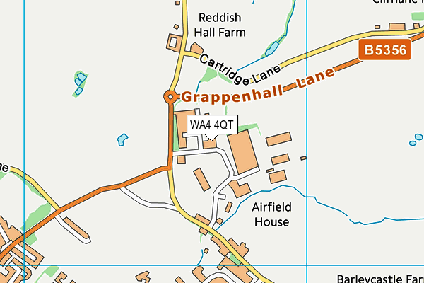 WA4 4QT map - OS VectorMap District (Ordnance Survey) WA4 4QT map - OS VectorMap District (Ordnance Survey)
