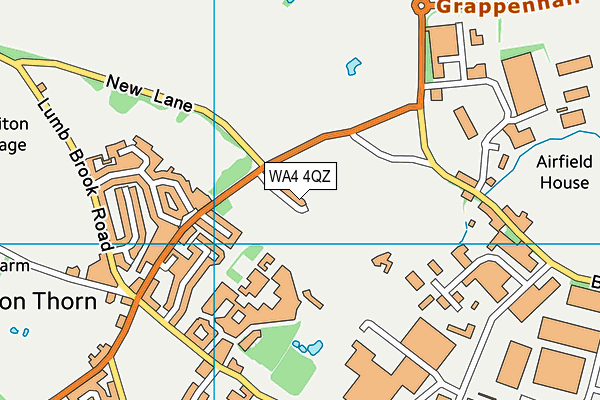 WA4 4QZ map - OS VectorMap District (Ordnance Survey) WA4 4QZ map - OS VectorMap District (Ordnance Survey)