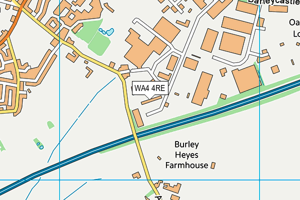 WA4 4RE map - OS VectorMap District (Ordnance Survey) WA4 4RE map - OS VectorMap District (Ordnance Survey)