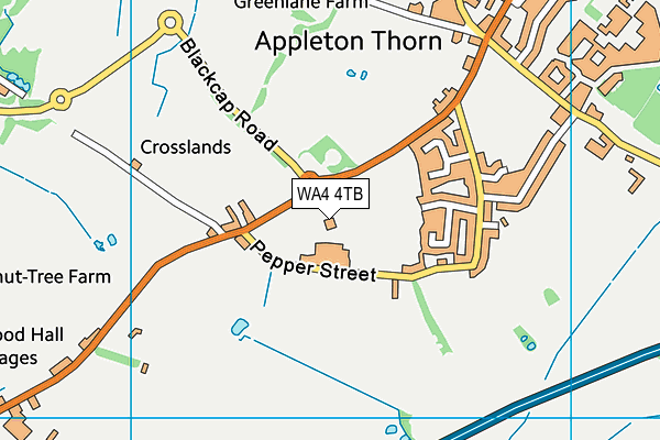 WA4 4TB map - OS VectorMap District (Ordnance Survey) WA4 4TB map - OS VectorMap District (Ordnance Survey)