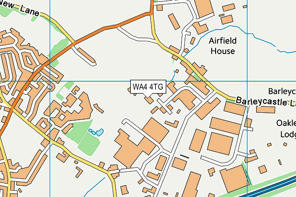 WA4 4TG map - OS VectorMap District (Ordnance Survey) WA4 4TG map - OS VectorMap District (Ordnance Survey)