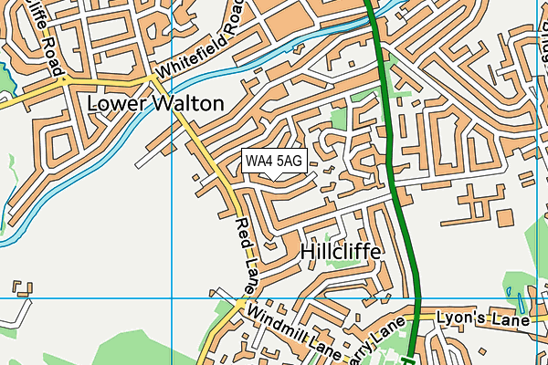 WA4 5AG map - OS VectorMap District (Ordnance Survey) WA4 5AG map - OS VectorMap District (Ordnance Survey)