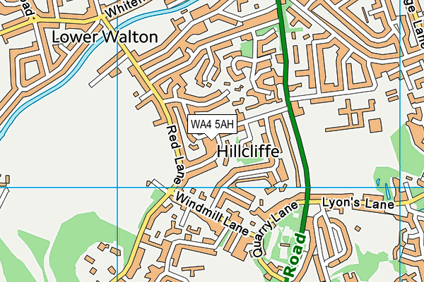 WA4 5AH map - OS VectorMap District (Ordnance Survey)