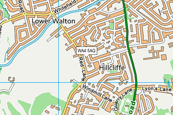 WA4 5AQ map - OS VectorMap District (Ordnance Survey) WA4 5AQ map - OS VectorMap District (Ordnance Survey)