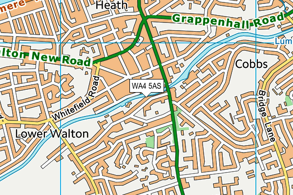 WA4 5AS map - OS VectorMap District (Ordnance Survey) WA4 5AS map - OS VectorMap District (Ordnance Survey)