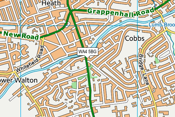 WA4 5BG map - OS VectorMap District (Ordnance Survey) WA4 5BG map - OS VectorMap District (Ordnance Survey)