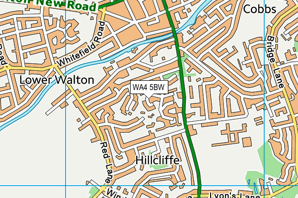 WA4 5BW map - OS VectorMap District (Ordnance Survey) WA4 5BW map - OS VectorMap District (Ordnance Survey)