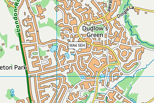WA4 5EH map - OS VectorMap District (Ordnance Survey) WA4 5EH map - OS VectorMap District (Ordnance Survey)