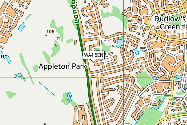 WA4 5EN map - OS VectorMap District (Ordnance Survey) WA4 5EN map - OS VectorMap District (Ordnance Survey)