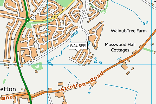 WA4 5FR map - OS VectorMap District (Ordnance Survey) WA4 5FR map - OS VectorMap District (Ordnance Survey)