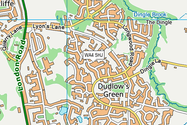 WA4 5HJ map - OS VectorMap District (Ordnance Survey) WA4 5HJ map - OS VectorMap District (Ordnance Survey)