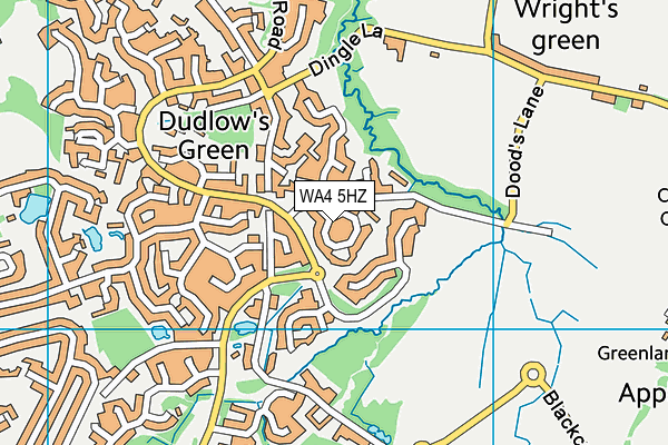 WA4 5HZ map - OS VectorMap District (Ordnance Survey) WA4 5HZ map - OS VectorMap District (Ordnance Survey)