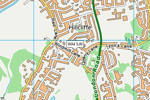 WA4 5JN map - OS VectorMap District (Ordnance Survey) WA4 5JN map - OS VectorMap District (Ordnance Survey)
