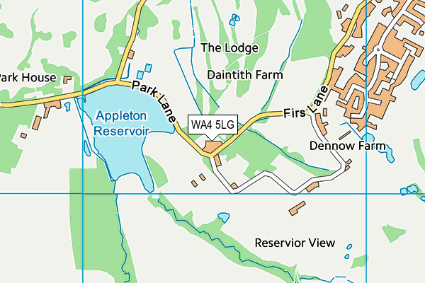 WA4 5LG map - OS VectorMap District (Ordnance Survey) WA4 5LG map - OS VectorMap District (Ordnance Survey)