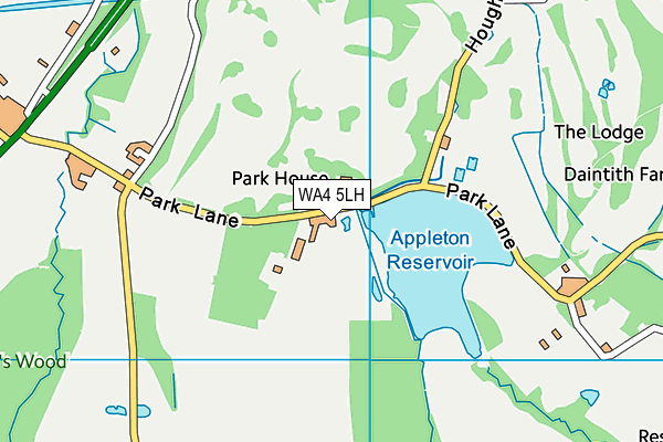 WA4 5LH map - OS VectorMap District (Ordnance Survey)