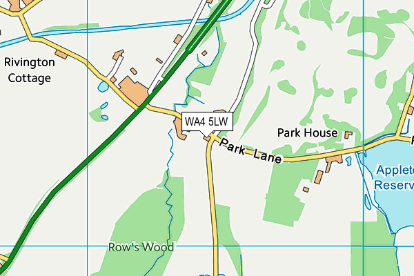 WA4 5LW map - OS VectorMap District (Ordnance Survey) WA4 5LW map - OS VectorMap District (Ordnance Survey)