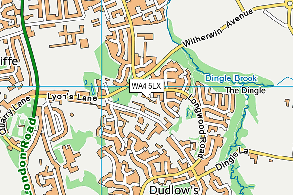 WA4 5LX map - OS VectorMap District (Ordnance Survey) WA4 5LX map - OS VectorMap District (Ordnance Survey)