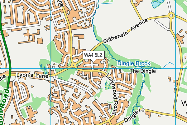 WA4 5LZ map - OS VectorMap District (Ordnance Survey) WA4 5LZ map - OS VectorMap District (Ordnance Survey)