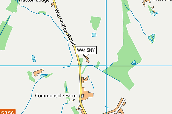 WA4 5NY map - OS VectorMap District (Ordnance Survey) WA4 5NY map - OS VectorMap District (Ordnance Survey)