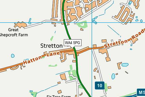 WA4 5PG map - OS VectorMap District (Ordnance Survey) WA4 5PG map - OS VectorMap District (Ordnance Survey)