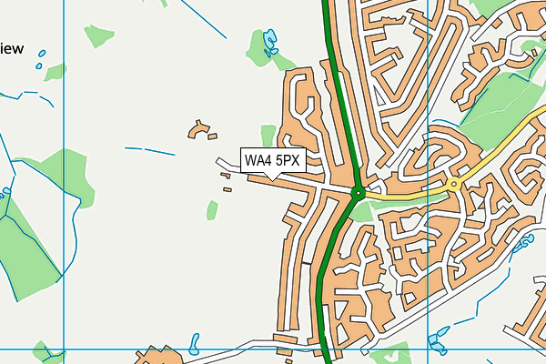 WA4 5PX map - OS VectorMap District (Ordnance Survey) WA4 5PX map - OS VectorMap District (Ordnance Survey)