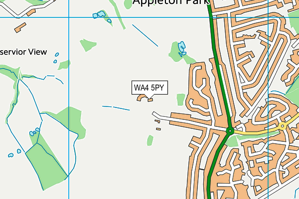 WA4 5PY map - OS VectorMap District (Ordnance Survey) WA4 5PY map - OS VectorMap District (Ordnance Survey)