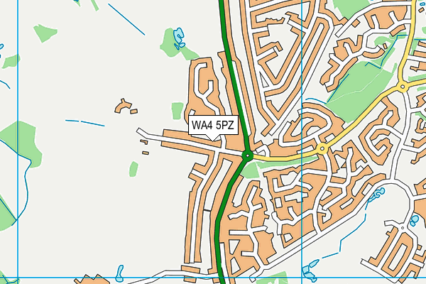 WA4 5PZ map - OS VectorMap District (Ordnance Survey) WA4 5PZ map - OS VectorMap District (Ordnance Survey)