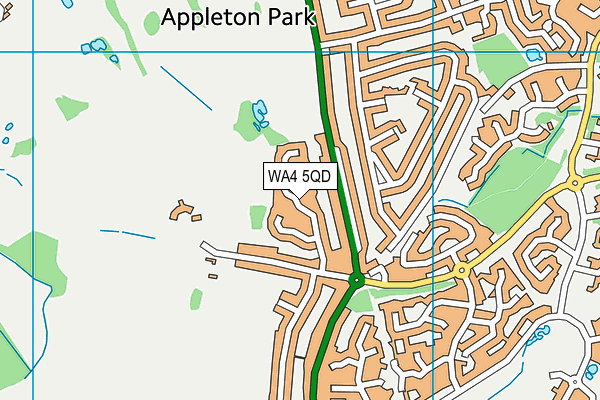 WA4 5QD map - OS VectorMap District (Ordnance Survey) WA4 5QD map - OS VectorMap District (Ordnance Survey)