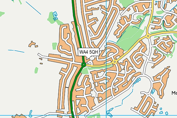 WA4 5QH map - OS VectorMap District (Ordnance Survey) WA4 5QH map - OS VectorMap District (Ordnance Survey)
