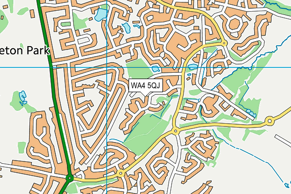 WA4 5QJ map - OS VectorMap District (Ordnance Survey) WA4 5QJ map - OS VectorMap District (Ordnance Survey)
