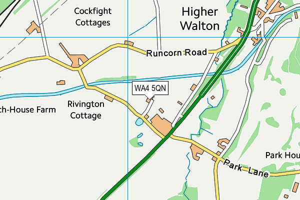 WA4 5QN map - OS VectorMap District (Ordnance Survey) WA4 5QN map - OS VectorMap District (Ordnance Survey)