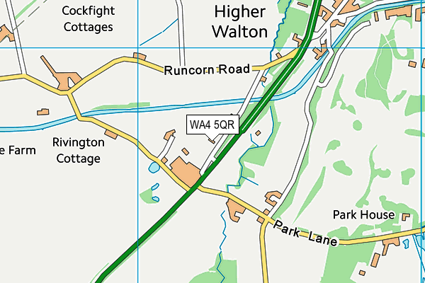 WA4 5QR map - OS VectorMap District (Ordnance Survey) WA4 5QR map - OS VectorMap District (Ordnance Survey)