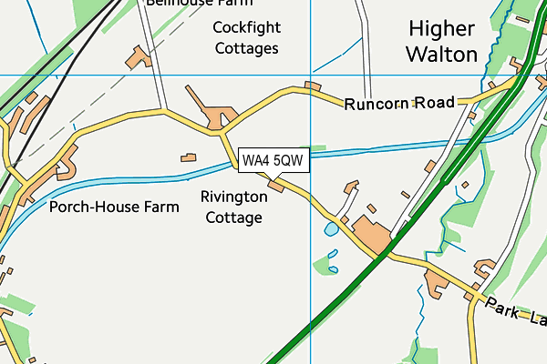WA4 5QW map - OS VectorMap District (Ordnance Survey) WA4 5QW map - OS VectorMap District (Ordnance Survey)