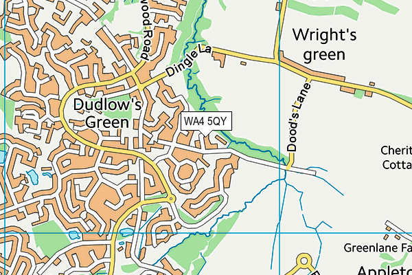 WA4 5QY map - OS VectorMap District (Ordnance Survey) WA4 5QY map - OS VectorMap District (Ordnance Survey)